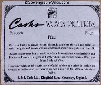 back label of this picture, with title in three languages