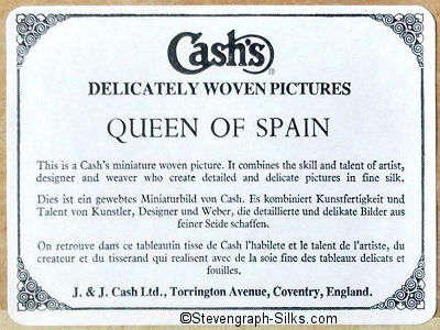 back label of this picture, with title of butterfly