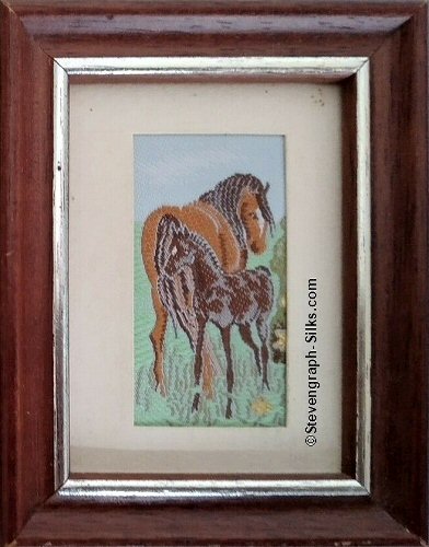 J & J Cash woven picture with image of a pony and foul