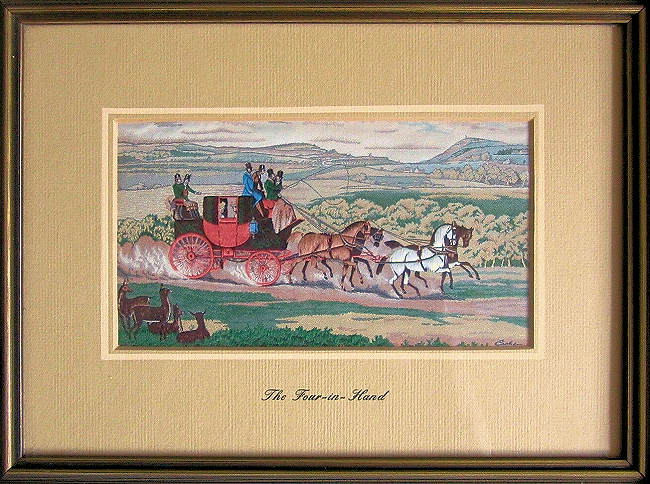 J & J Cash woven picture with title words: The Four-in-Hand