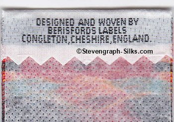 woven name at top of bookmark