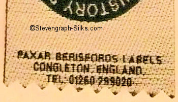 woven name at top of bookmark