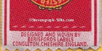 woven name at top turn-over of bookmark