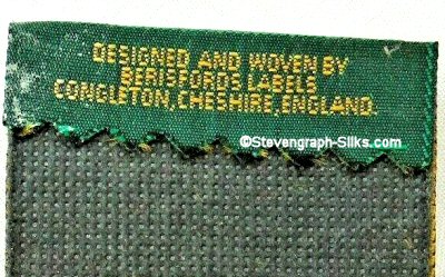 woven name at top turn-over of bookmark