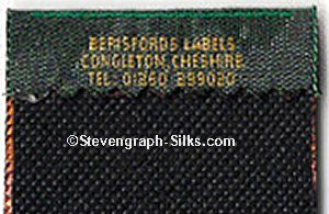 woven name at top turn-over of bookmark