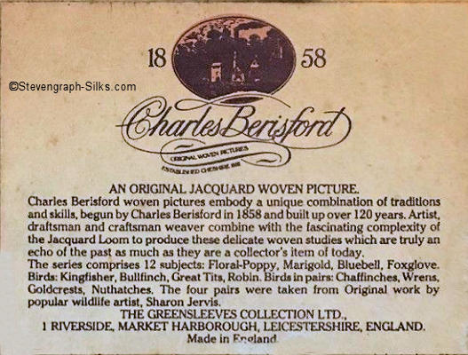 printed back label, with Berisford's name