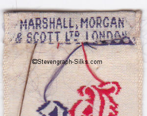 Woven signature on top reverse of this bookmark