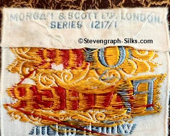 Woven signature on top reverse of this bookmark