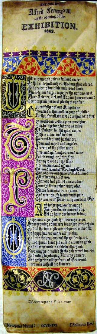 Different large bookmark, with same words of Tennyson's poem