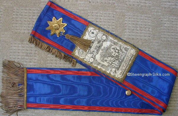 long sash with attached silk with typical mystical symbols