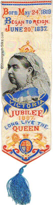 Bookmark with image of Queen Victoria on her 50th Anniversary as Queen