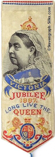 Bookmark with image of Queen Victoria on her 50th Anniversary as Queen