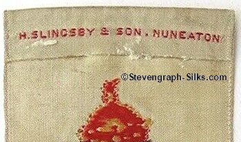 woven credit on reverse top turnover of this bookmark
