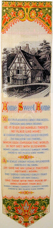Same bookmark with different colours at top and bottom designs