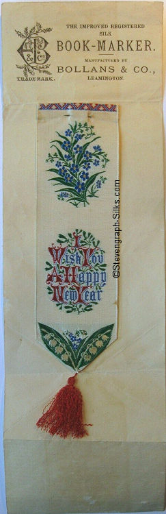 Bookmark with title words, and image of Forget-me-not flowers