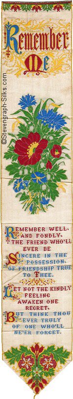 Bookmark with words and image of flowers