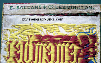 Bollans & Co. logo on the reverse top turn-over of this bookmark