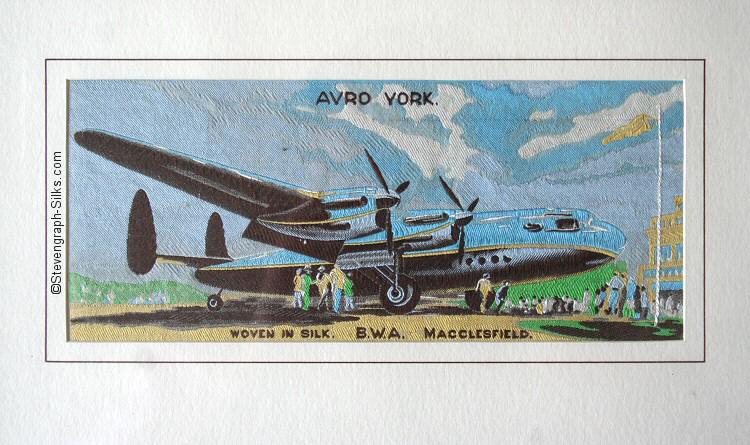 Brocklehurst-Whiston (BWA) silk image of the Avro York aircraft