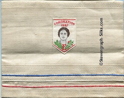 view of this patch attached toa woven napkin