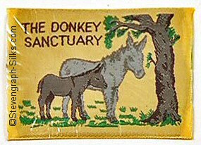 loose silk with image of two donkeys