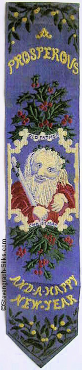 Bookmark with words and image of Father Christmas to represent the word "Christmas"