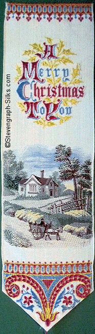 Bookmark with title words and image of country scene