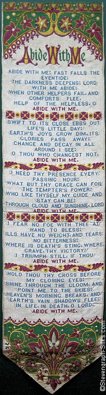 Bookmark with title words and words of five verses