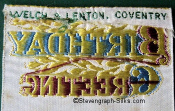 logo woven on reverse top turn over of this bookmark