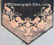 close up view of the pointed end of the second bookmark owe192
