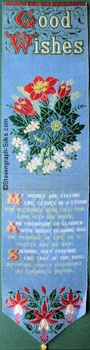 same bookmark, but woven with blue background