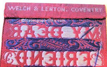 Welch & Lenton name woven on reverse