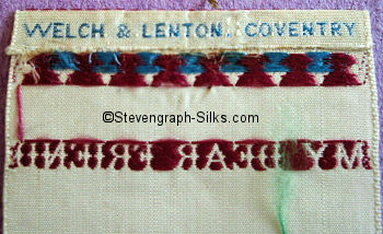 Welch & Lenton name woven on reverse