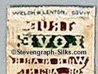 Welch & Lenton logo on the reverse top turn-over of this bookmark