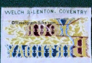 logo woven on reverse top turn over of this bookmark