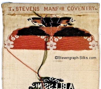 rear top turn over of this bookmark showing Stevens logo