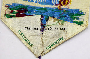 Stevens logo on the reverse pointed end of this bookmark