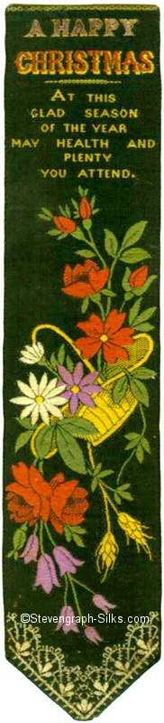 Bookmark with words and image of flowers