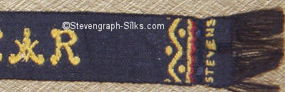 Stevens logo on the reverse pointed end of this bookmark