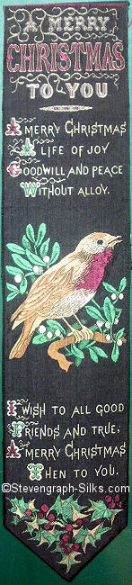 Bookmark with words and image of robin
