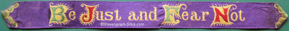 Narrow purple bookmark, with title words only