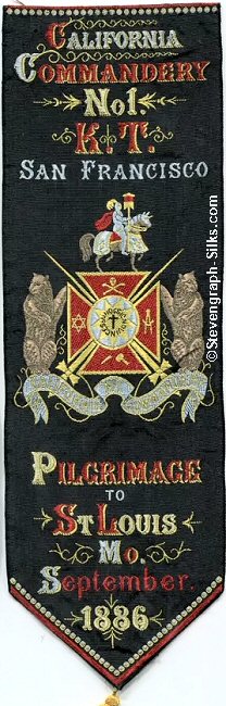 Bookmark with title words and coat of arms