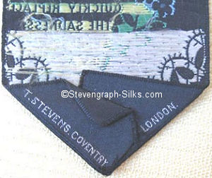 Stevens logo on the reverse pointed end of this bookmark