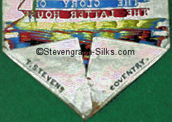 Stevens logo reverse pointed end of this bookmark