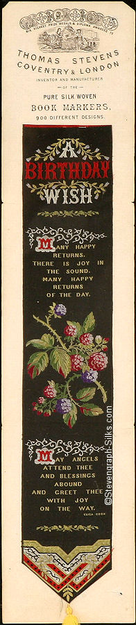 bookmark with words and image of blackberries
