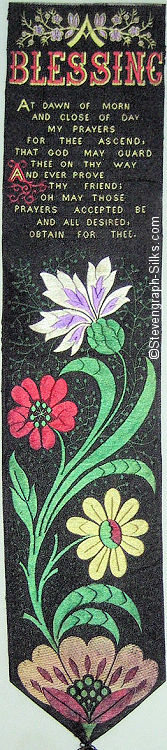 Bookmark with words and image of flowers