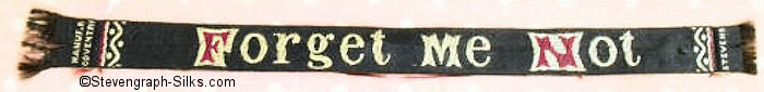 narrow bookmark with Forget Me Not words only