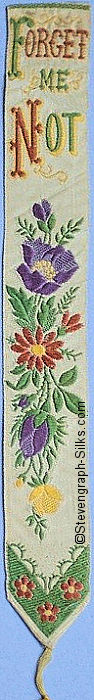 Bookmark with title words only, and flowers below