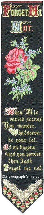 Bookmark with words and image of flowers