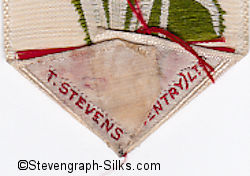 Stevens logo on the reverse pointed end of this bookmark