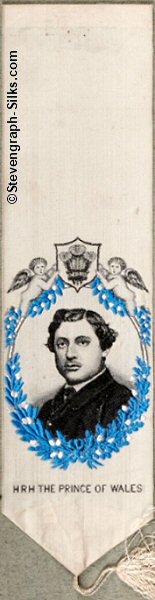 plain white bookmark with title words and portrait of Prince Edward